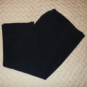 Petite Black Pants w/Elastic Waist
